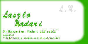 laszlo madari business card